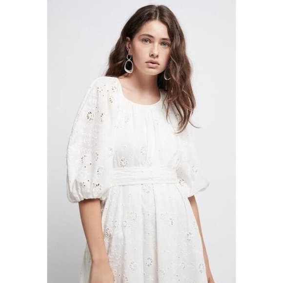 Aje Silvatica BRODERIE Midi Dress White - Picture 3 of 15
